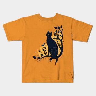 Night with a cat Kids T-Shirt